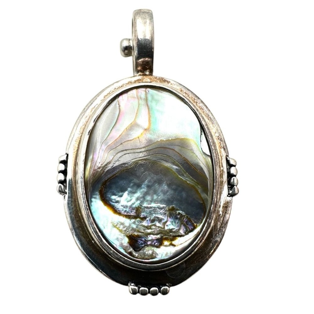 Joseph Esposito Abalone Mother of Pearl Sterling Silver Magnetic Pendant